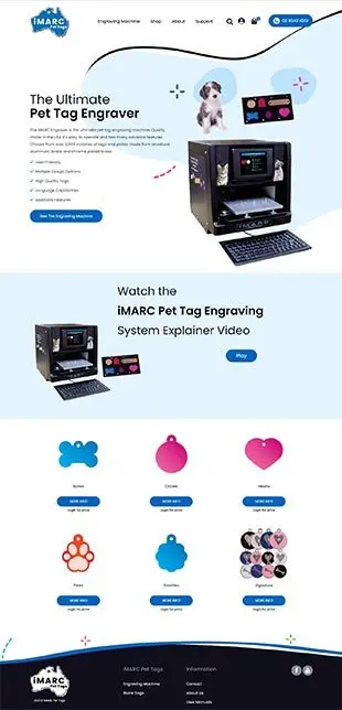 iMARC Pet Engraver ecommerce site